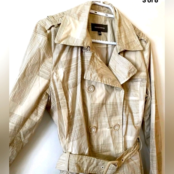 (M)🆕️Trench Coat/Jacket Cream Ptp 19"×L36" - Picture 7 of 9